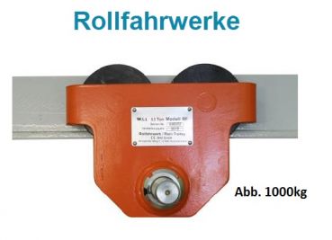 Rollenfahrwerk fuer Stahltraeger - Tragf. 2000kg